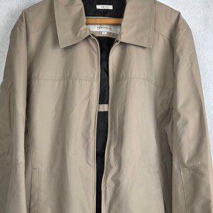 Perry Ellis Jacket Portfolio Men's Dobby Tech Water Repellant Tan Size L